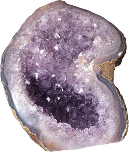Miniatura 8 de Rockcloud Figura de cristal de cuarzo de amatista púrpura natural, geoda drusa para decoración del hogar, adorno de escritorio autoportante