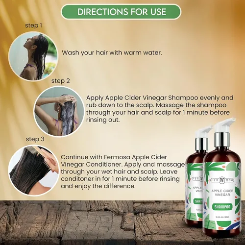 Miniatura 6 de FERMOSA Champú - Aclarador y nutritivo, hidratante y limpiador, reduce la picazón del cuero cabelludo y el encrespamiento, anti caspa, sin sulfato