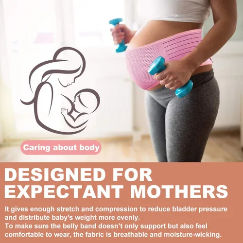 Miniatura 10 de SIYWINA Cinturón de maternidad Cinturón de apoyo para embarazo, banda de apoyo abdominal, correa de apoyo abdominal para el vientre y la espalda