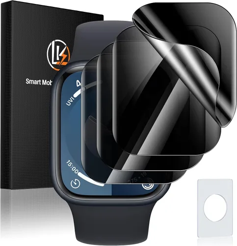 Miniatura 20 de LK Pack de 6 para Apple Watch 41mm / 40mm Protector de Pantalla (Series 8 & 7 & 6) [Película Flexible Mejorada] Auto-reparable, Protector de Azul