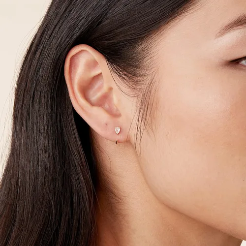 Miniatura 2 de PAVOI Aretes de aro de plata de ley 925, hipoalergénicos, minimalistas, para cartílago