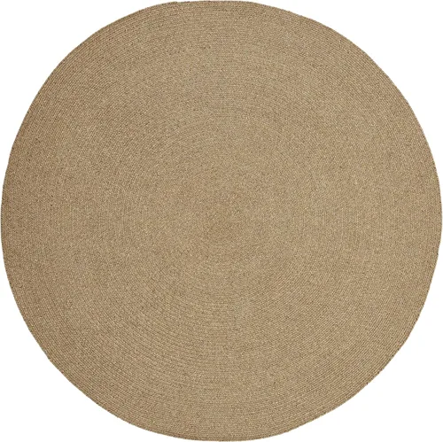Miniatura 45 de BNM - Alfombra ovalada bohemia para interiores y exteriores con patrón trenzado sólido, perfecta para patio trasero, patio, oficina, sala de estar