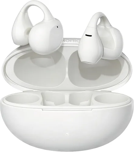 Essonio Auriculares de oreja abierta ENC AI Auriculares de conducción de aire 68 horas de reproducción, sonido estéreo, control táctil, auriculares