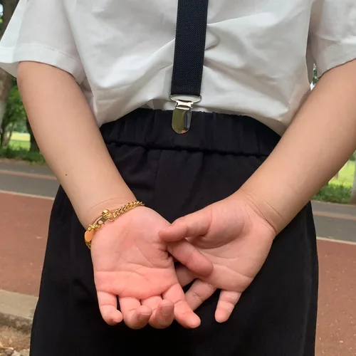 Miniatura 5 de Ethlyn Pulseras de bebé para niños y niñas, chapados en oro de 18 quilates, pulseras de cadena de eslabones cubanos para niños, exquisito regalo