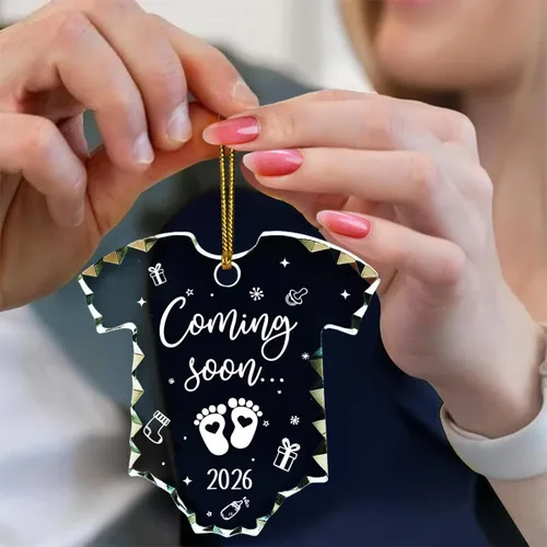 Miniatura 5 de Jesuspirit Adorno de bebé esperando 2025 – Regalos para futuros padres, padres que esperan ser regalos únicos 2025 – Adorno de Navidad de cristal