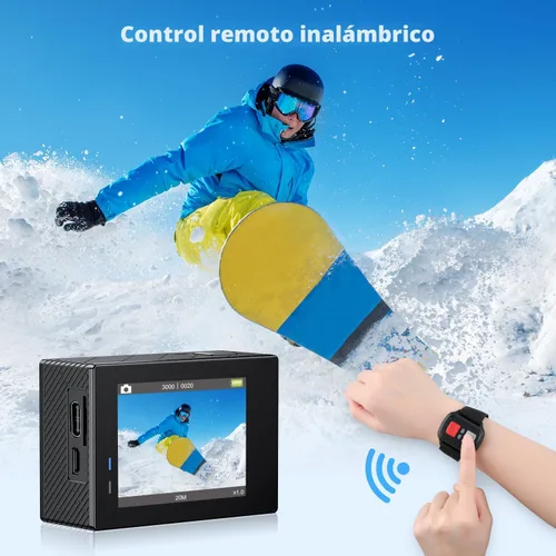 Miniatura 6 de AKASO Brave 4 Cámara de acción 4K 30fps con tarjeta microSD U3 de 64 GB Kit de accesorios para casco de bicicleta, 20MP Ultra HD 131FT Cámara