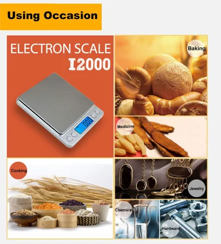 Miniatura 9 de Báscula digital de cocina, báscula de cocina multifunción de acero inoxidable de alta precisión, pantalla LCD retroiluminada, pequeña báscula