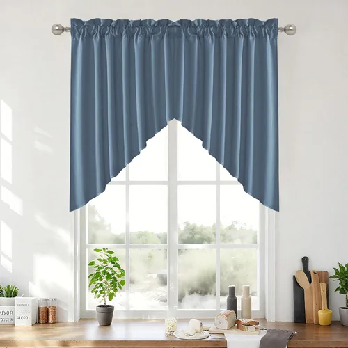 Miniatura 34 de RYB Home - Cortinas semitransparentes de lino Angora