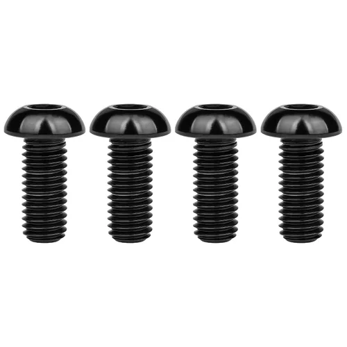 Miniatura 34 de Tornillos de cabeza de botón de titanio M8 15 20 25 30 1.378 in, paquete de 4 (M8x15mm, negro)