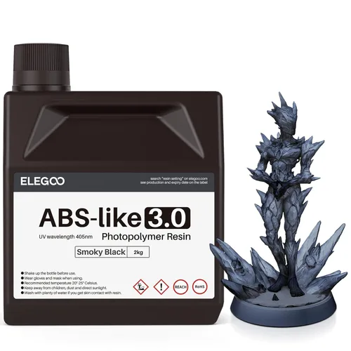 Miniatura 27 de ELEGOO 8K Resina similar a ABS 3.0, Resina de fotopolímero de curado UV 405nm, Resina ABS mejorada para impresión 3D, mayor precisión, menor