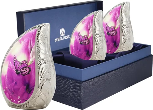 Miniatura 8 de M MEILINXU Urnas de cremación para cenizas humanas, mujeres y hombres, urna funeraria para cenizas para mujeres y hombres, diseño de mariposas