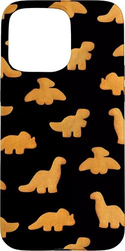 Miniatura 30 de Patrón de pepitas de pollo para iPhone XR Dinos Estuche negro realista divertido Dino