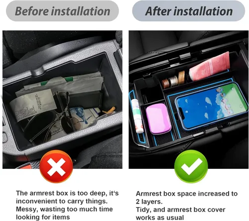Miniatura 3 de SKTU Organizador de consola central para Mazda CX-30 2020-2026 2023 2024 2025 2026 CX-30 Accesorios 2024 2025 2026 CX30 bandeja de consola central