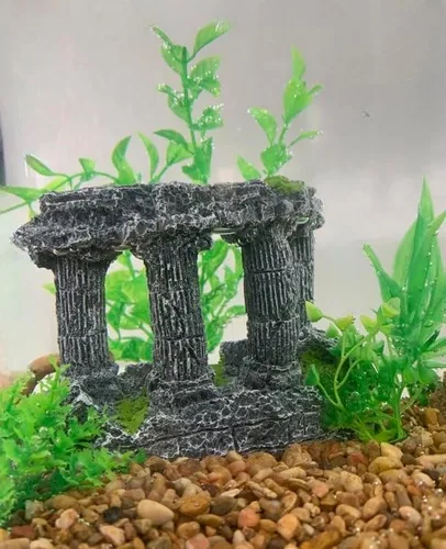 Miniatura 3 de Aquairum - Decoración egipcia con cabeza de pirámide, figura de esfinge, resinas de pilares, patrimonio antiguo hundido, decoraciones de pecera