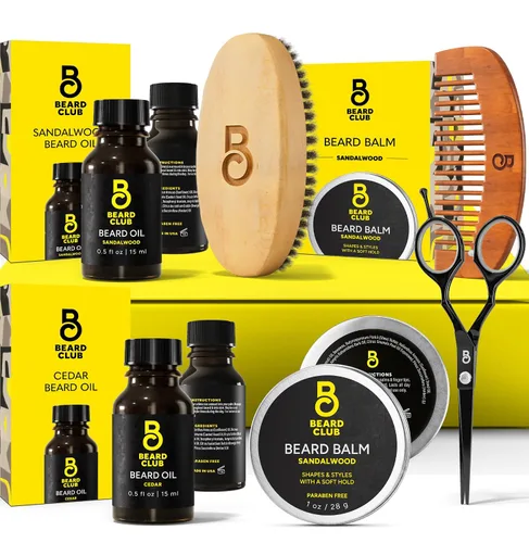 Miniatura 13 de Kit de cuidado de barba y kit de aseo para hombres The Beard Club - Esenciales para un cabello facial más saludable y con estilo - Navaja de filo