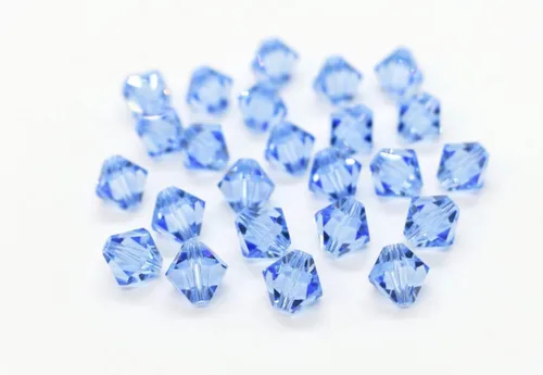 Miniatura 69 de 100 piezas auténticas Preciosa de 3 mm (0,12 pulgadas) cuentas sueltas de cristal bicono facetado pequeño amatista púrpura compatibles con cristales