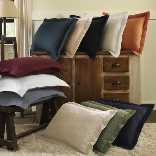 Miniatura 10 de Colcha Superior 100% algodón con diseño de tejido de canasta y fundas de almohada, ropa de cama de alta calidad de algodón matelasse jacquard