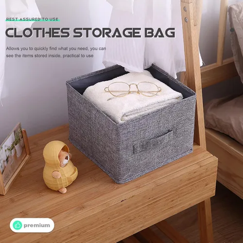 Miniatura 9 de Organizadores De Closet - Cubos de almacenamiento plegables de tela, contenedores plegables de almacenamiento de ropa, caja de almacenamiento
