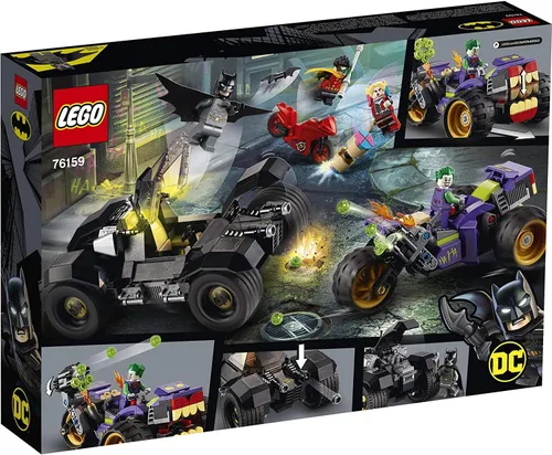 Miniatura 2 de LEGO DC Batman Joker's Trike Chase 76159 Super-Hero - Juego de autos y motocicletas, mini juguete de disparo para fanáticos de Batman, Robin, The