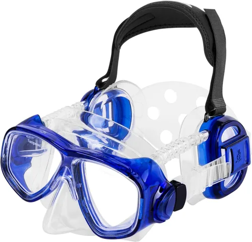 Miniatura 5 de IST Máscara de buceo ProEar con cubiertas herméticas para las orejas Negro