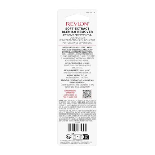 Miniatura 4 de Revlon Removedor de manchas suave al tacto, extractor de poros para puntos negros, puntos blancos y comedones, herramienta para reventar espinillas