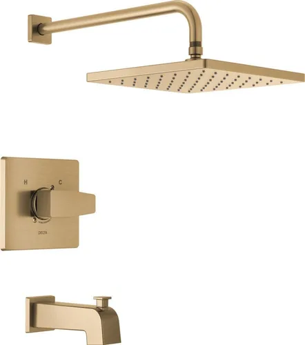Miniatura 11 de Delta Faucet Modern Kit de Molduras Cromado de Una Sola Manija para Bañera y Ducha, Grifo de Ducha con Cabezal de Ducha de Un Solo Rociador Cromo