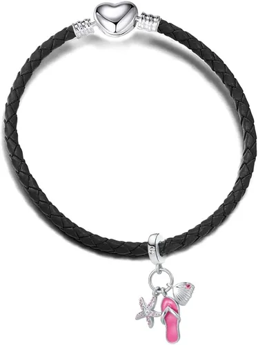 Miniatura 3 de Abalorio colgante de tortuga con diseño de estrella de mar y concha de mar para niñas y mujeres