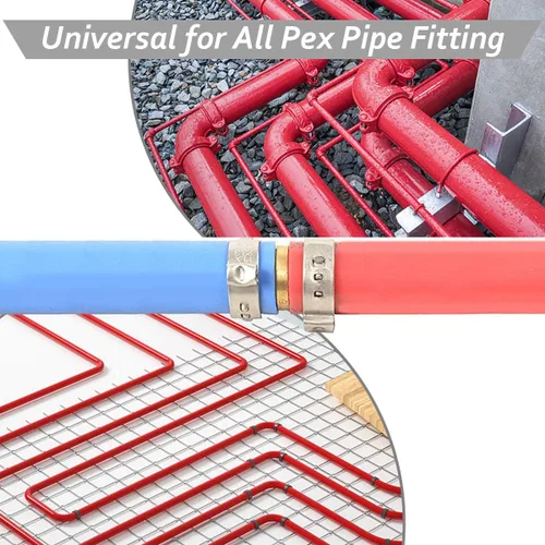 Miniatura 6 de Paquete de 50 anillos de abrazadera PEX de 1 pulgada, accesorios Pex de acero inoxidable, abrazaderas de compresión para conexiones de tubería PEX