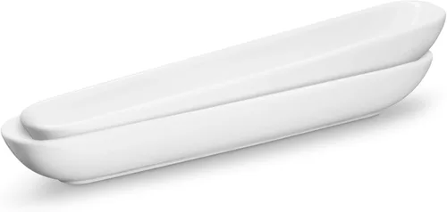 Miniatura 2 de KooK Bandeja de bote de oliva, juego de 2, bandeja de charcutería, suministros de mesa de pasto, accesorios para tabla de charcutería, plato