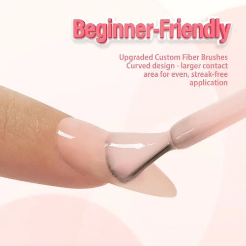 Miniatura 6 de Makartt Esmalte de uñas de gel Jelly Bright Nude de 0.5 fl oz (0.5 fl oz), sin hema, neutro, nude, efecto translúcido, efecto translúcido, remojar
