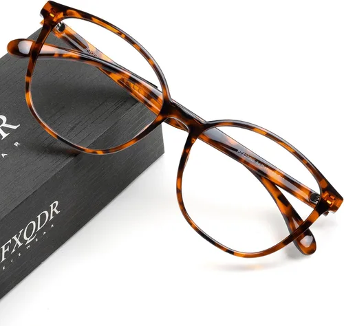 Miniatura 11 de Lentes de mujer con bloqueo de luz azul, lentes para computadora y juegos, con armazón TR90, antifatiga ocular y antirreflejantes UV RF6208 Marrón
