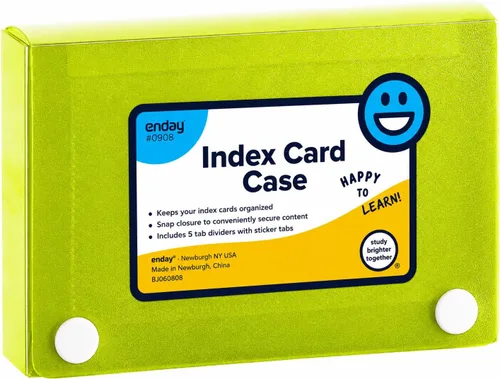 Miniatura 10 de Enday Estuche organizador de tarjetas de índice rosa, 3 x 5, caja de archivos con 5 divisores, caja de tarjetas con capacidad para 100 tarjetas