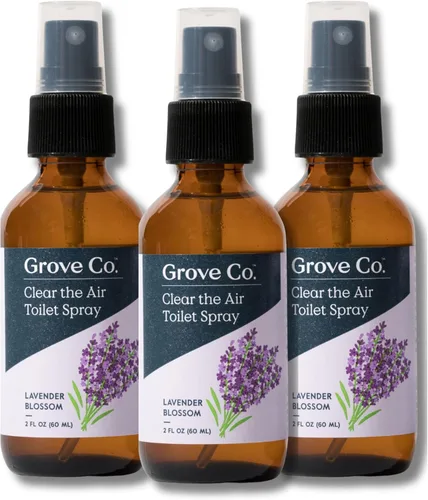 Miniatura 9 de Grove Co. Clear the Air - Aerosol para inodoro, ambientador de baño (2 onzas líquidas), eliminador de olores para olores fuertes, aroma 100% natural