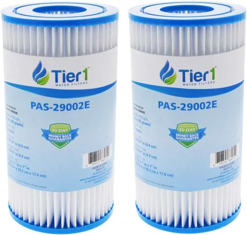 Tier1 Cartucho de filtro para piscina y spa, paquete de 2 | Reemplazo para piscinas Intex 29000E/59900E tipo A o C Easy Set, C-4607, PC7-120, Filbur