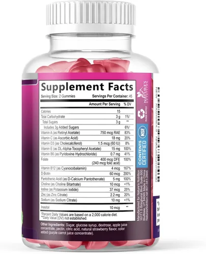 Miniatura 9 de Gomitas multivitamínicas para adultos – Gomitas multivitamínicas diarias para adultos con vitaminas A, C, D, B12 para mujeres y hombres, suplemento