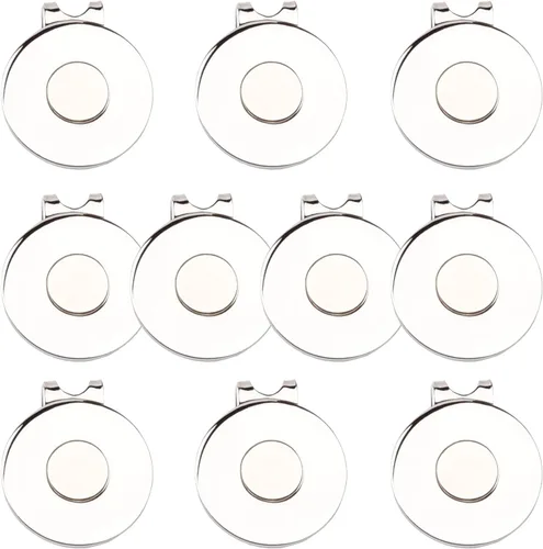 Miniatura 7 de Clips magnéticos para sombrero de golf, soporte de marcador de bola para guantes de golf, sombreros, bolsas, gorras, cinturón de visera Plateado_3PCS