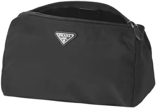 Miniatura 2 de Prada Vela Nylon Beauty Bag Estuche de maquillaje cosmético - Negro Silver-tone hardware Zipper closure Interior zipper pocket Dust bag and