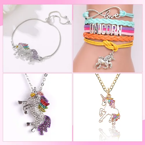Miniatura 3 de Agitation Joyero musical de madera con diseño de princesa unicornio, regalos de unicornio para niñas (unicornio rosa 7)
