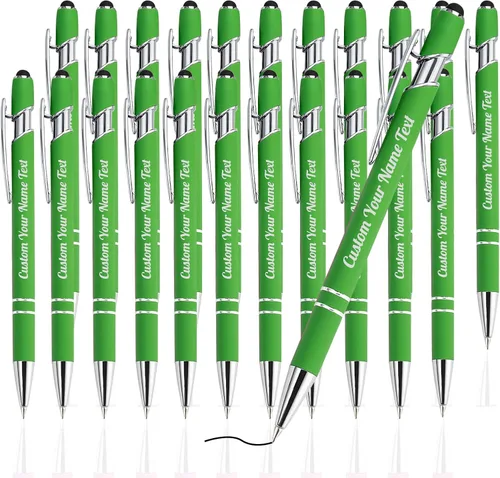 Miniatura 37 de Bolígrafo personalizado, 1 unidad, bolígrafo personalizado con logotipo de mensaje de nombre comercial grabado, lápiz digital de tinta negra suave