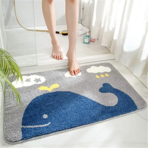 Miniatura 3 de Lindas alfombras de baño, antideslizantes, de microfibra extrasuave, lavables, absorbentes de agua, para niños, juego de alfombras para baño