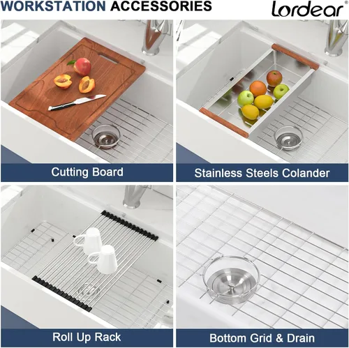 Miniatura 5 de Lordear Farmhouse Kitchen Sink