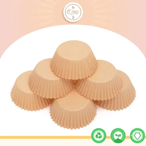 Miniatura 4 de qiqee 300 unidades de forros para magdalenas jumbo naturales forros para muffins de tamaño jumbo tazas para hornear de papel de tamaño jumbo sin