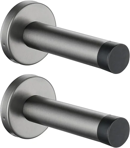 Miniatura 10 de JQK Tope de puerta, acero inoxidable 304 de grosor de 0.039 pulgadas (0.039 in), amortiguador de sonido, tope de puerta, protetor, 2 unidades, Punta