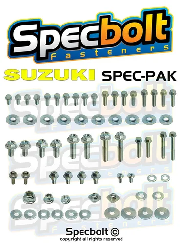 Miniatura 3 de Specbolt RM RMZ Spec Pak para Suzuki RM80 RM85 RM100 RM125 RM250 y RMZ250 RMZ450 OEM Factory Match Fasteners Kit 65 80 85 100 125 250 450 Track