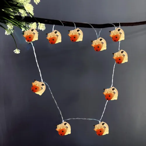 Miniatura 5 de Guirnalda de luces de oveja de 5.4 pies, 10 LED, adornos novedosos de cabras, luces de hadas de cordero alimentadas por pilas para decoración