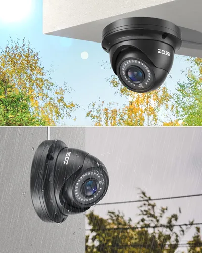 Miniatura 3 de ZOSI Paquete de 4 cámaras POE de seguridad complementarias 3K de 5MP con cable, cámara IP para interiores y exteriores de 2880 x 1620, visión