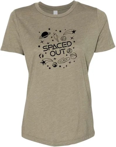 Miniatura 17 de Cute Women's Screen Printed Crew Neck Tee, Shirts With Sayings, Dusty Blue or Olive