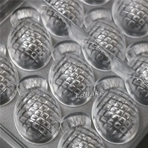 Miniatura 4 de LoBake 21 cavidades forma de piña PC policarbonato molde de plástico para chocolate accesorios de cocina DIY hornear suministros