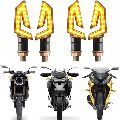 Miniatura 6 de JMTBNO 4 luces intermitentes universales para motocicleta, 15 luces LED intermitentes compatibles con Honda, Yamaha, Suzuki, Street Sports Bike Dirt