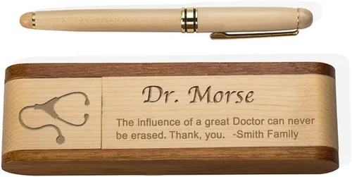 Miniatura 12 de Juego de bolígrafos y estuches de madera personalizados, bolígrafo de madera natural, regalo de cumpleaños/Navidad/graduación
